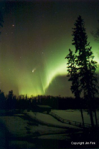 Aurora Borealis With Comet Hale-Bopp